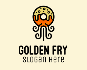 Fried Donut Snack  logo design