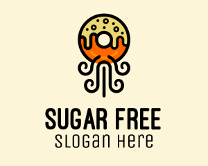 Fried Donut Snack  logo design