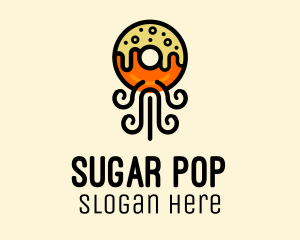 Fried Donut Snack  logo design