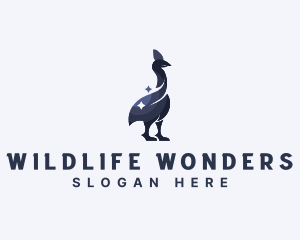 Cassowary Bird Wildlife logo design