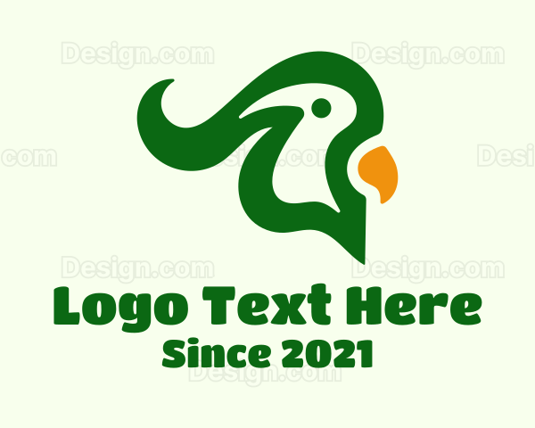 Green Macaw Head Logo