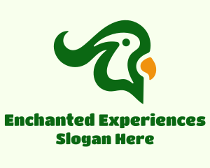 Green Macaw Head Logo