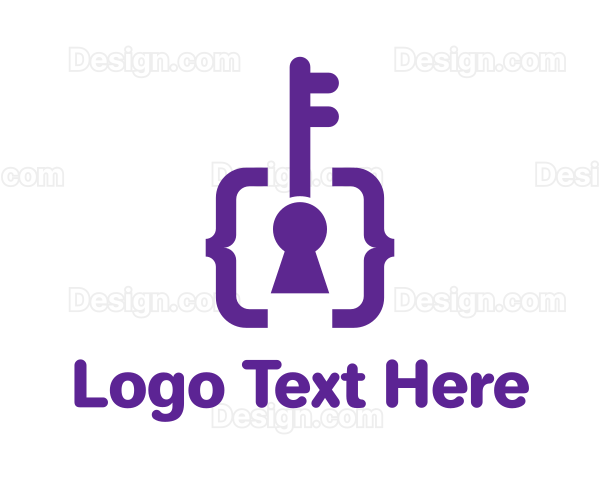 Violet Bracket Keyhole Logo