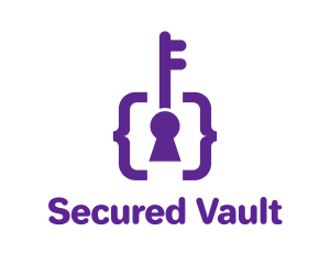 Violet Bracket Keyhole logo design