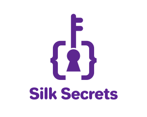 Violet Bracket Keyhole logo design