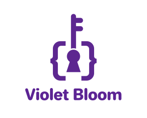 Violet Bracket Keyhole logo