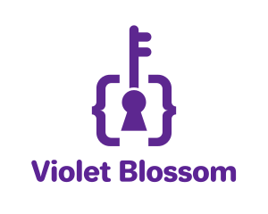 Violet Bracket Keyhole logo