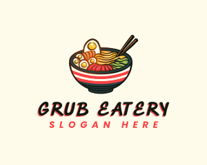 Korean Food Bibimbap logo design