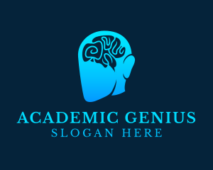 Genius Human Brain logo design