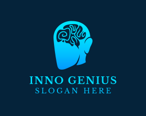 Genius Human Brain logo design