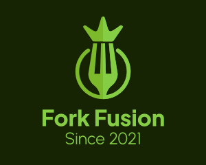 Green Royal Fork logo design