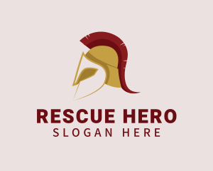 Spartan Warrior Helmet logo design
