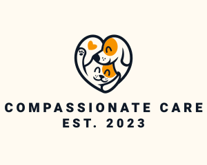 Dog Cat Pet Care logo design