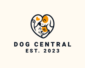 Dog Cat Pet Care logo design