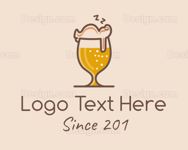 Sleeping Beer Glass Logo