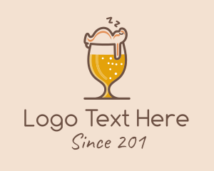 Sleeping Beer Glass  logo