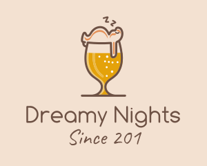 Sleeping Beer Glass  logo