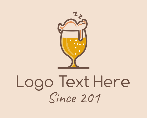 Sleeping Beer Glass  logo