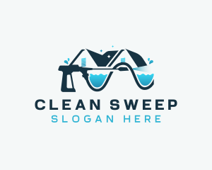 Pressure Washer Cleaning logo design