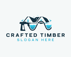 Pressure Washer Cleaning logo design