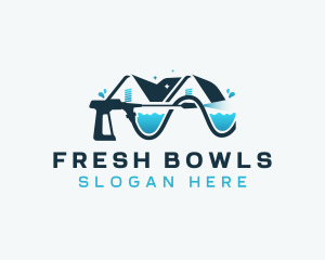 Pressure Washer Cleaning logo design