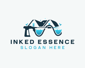 Pressure Washer Cleaning logo design