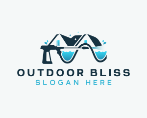 Pressure Washer Cleaning logo design