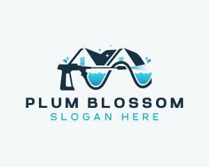 Pressure Washer Cleaning logo design