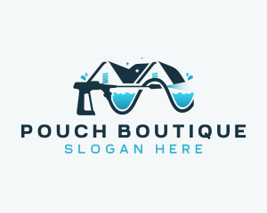 Pressure Washer Cleaning logo design