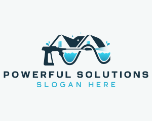 Pressure Washer Cleaning logo design