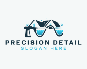 Pressure Washer Cleaning logo design