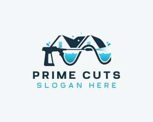 Pressure Washer Cleaning logo design