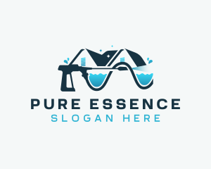 Pressure Washer Cleaning logo design