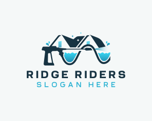 Pressure Washer Cleaning logo design