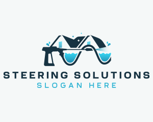 Pressure Washer Cleaning logo design