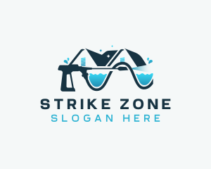 Pressure Washer Cleaning logo design