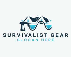 Pressure Washer Cleaning logo design