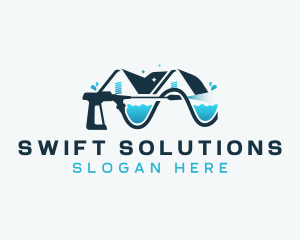 Pressure Washer Cleaning logo design