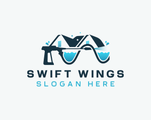 Pressure Washer Cleaning logo design