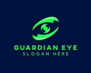 Neon Gaming Eye  logo design