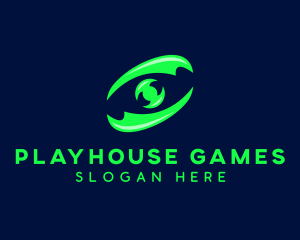 Neon Gaming Eye  logo design