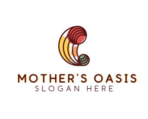 Mother Child Abstract logo design