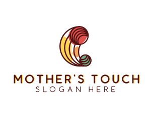 Mother Child Abstract logo design