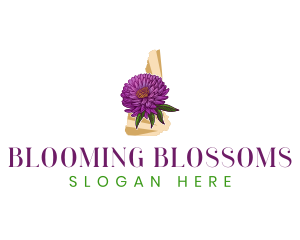 New Hampshire Flower Plant logo design