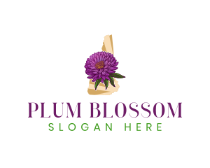 New Hampshire Flower Plant logo design