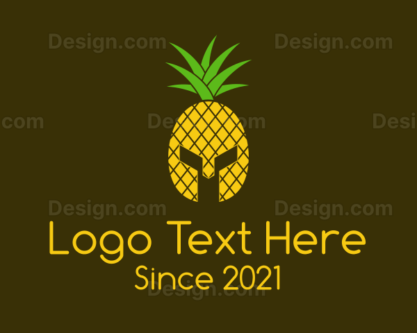 Pineapple Spartan Helmet Logo