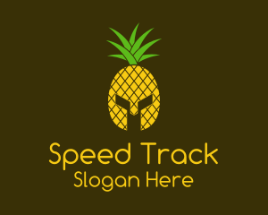 Pineapple Spartan Helmet  Logo