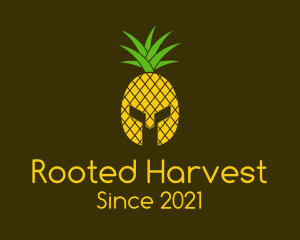 Pineapple Spartan Helmet  logo design