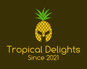 Pineapple Spartan Helmet  logo design