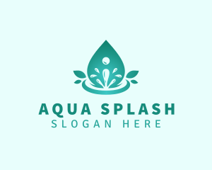 Liquid Water Ripple logo design